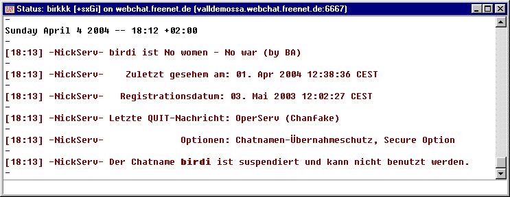 birdi ist suspendiert